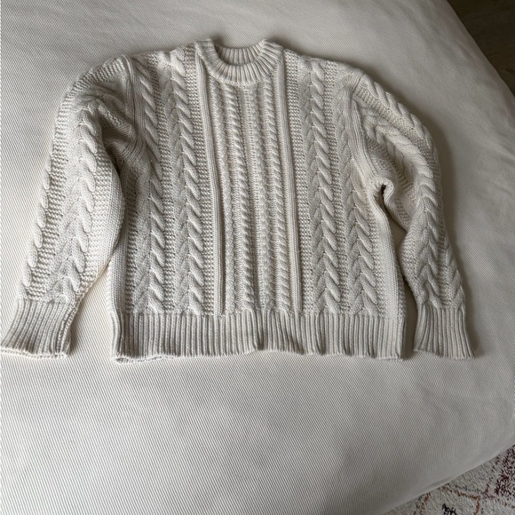 🧶Almada Label 🧶 SOLD OUT • Naia Cable Knit Sweater • cream • S - Picture 2 of 13